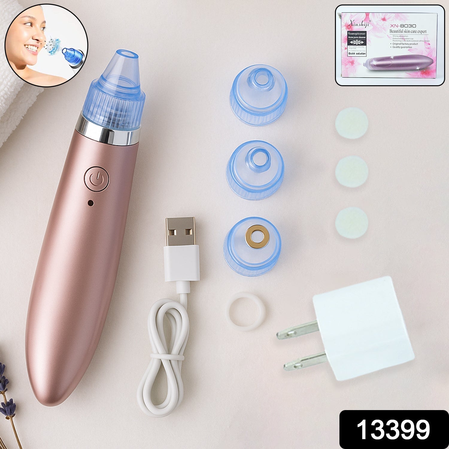 Vacuum Suction Tool with 4 Suction Head for Men and Women (Multi-Color / 1 Set) (USB & Adapter Included) Vacuum Suction Tool with 4 Suction Head for Men and Women (Multi-Color / 1 Set) (USB & Adapter Included)